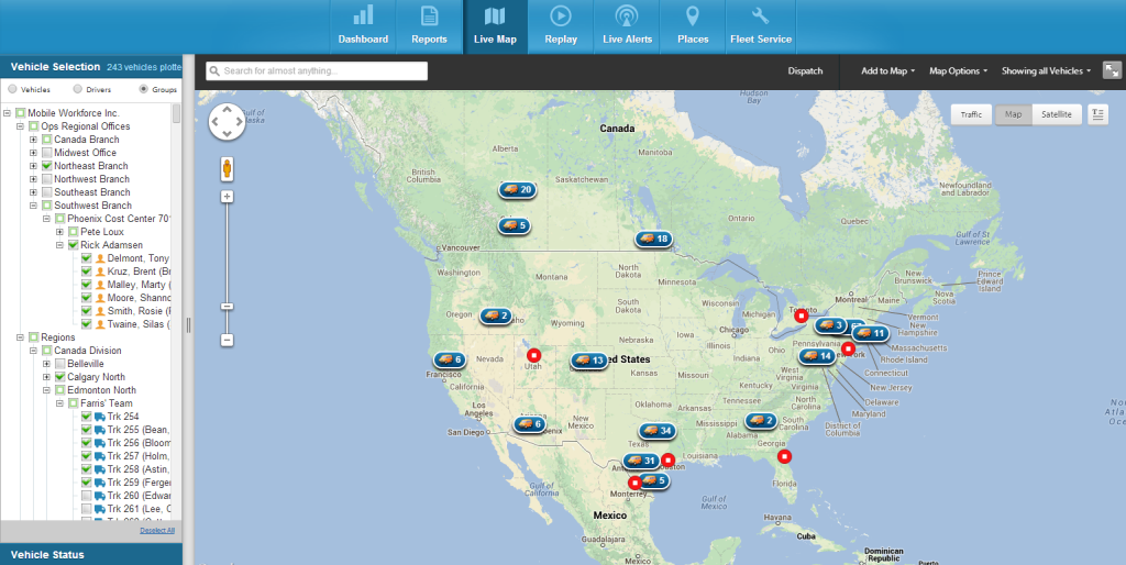 Fleetmatics REVEAL Live Map Driver