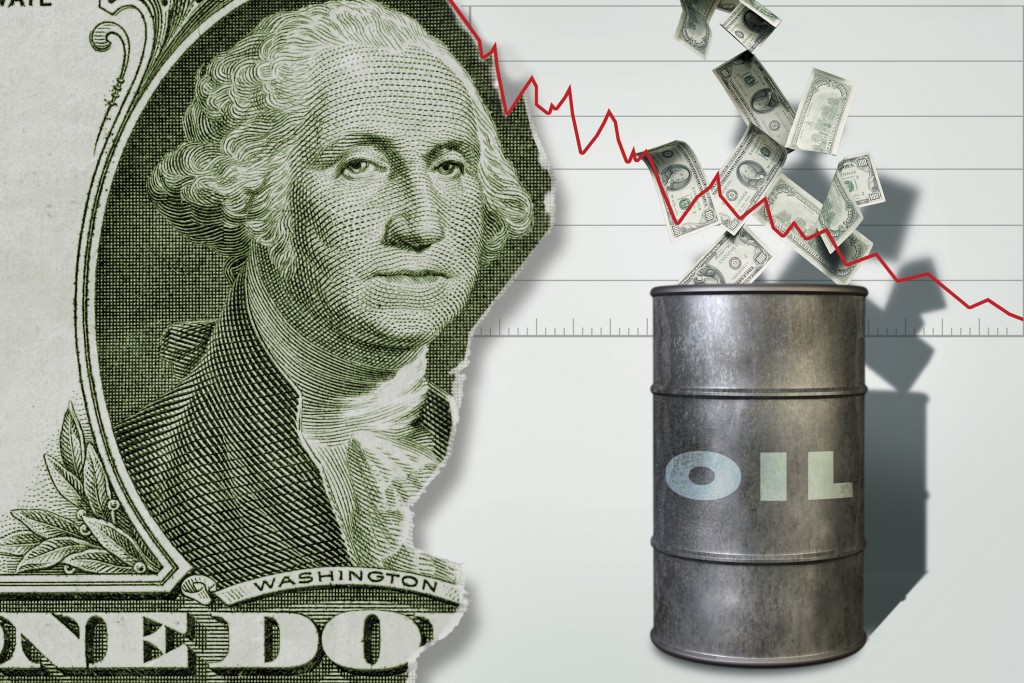 Oil barrel and money