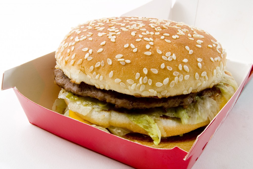 Hamburger and junk food