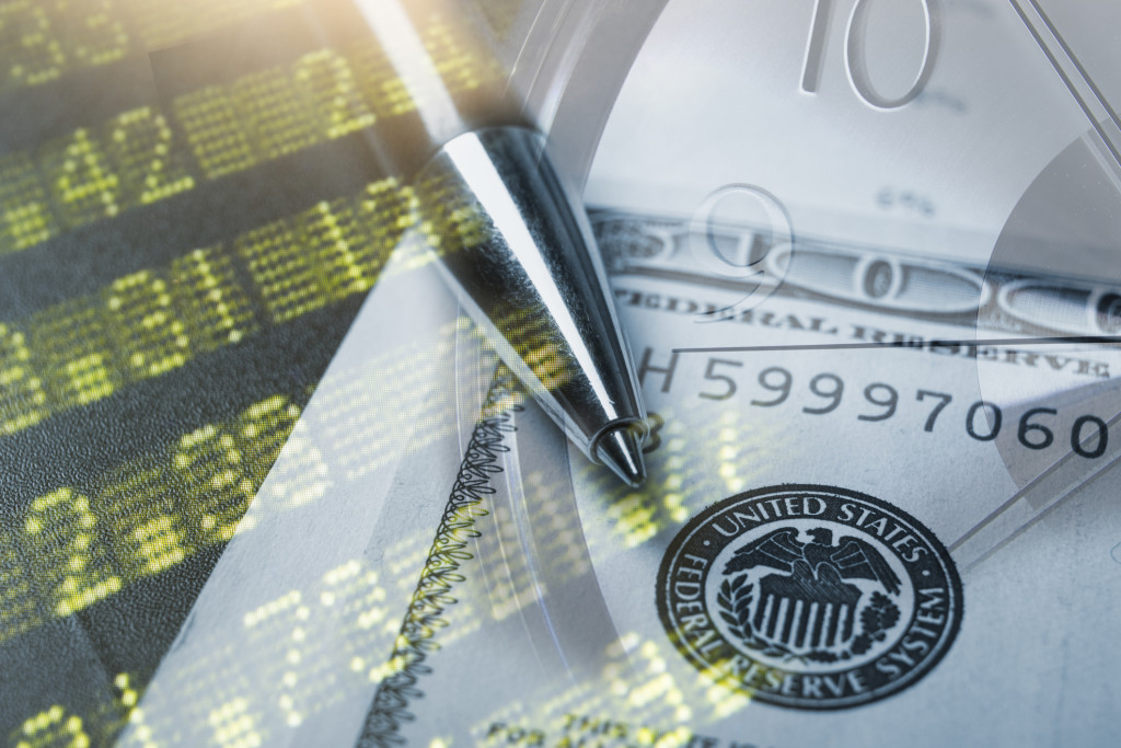 Finance, banking concept. Euro coins, us dollar banknote close-up