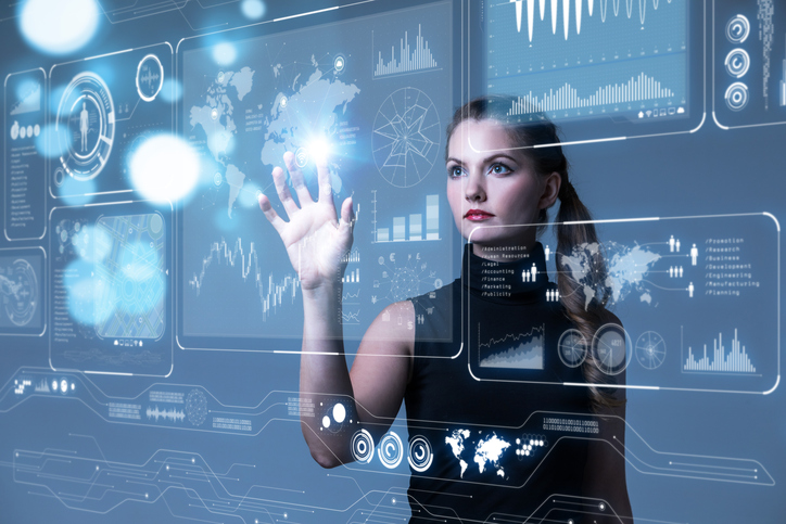 Futuristic user interface concept. Graphical User Interface(GUI). Head up Display(HUD). Internet of things. digital finance