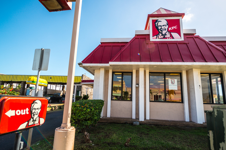 KFC Fast Food Restaurant on Maui, Hawaii, USA