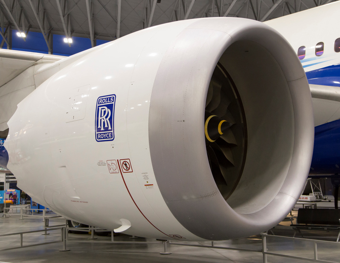 A Rolls-Royce aircraft engine