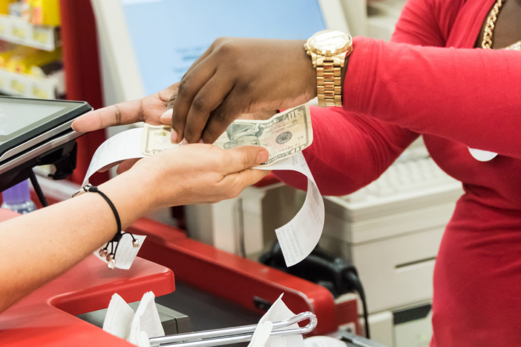 Paying cash