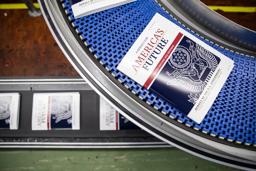 President Trump's 2021 Budget Is Printed At The Government Publishing Office