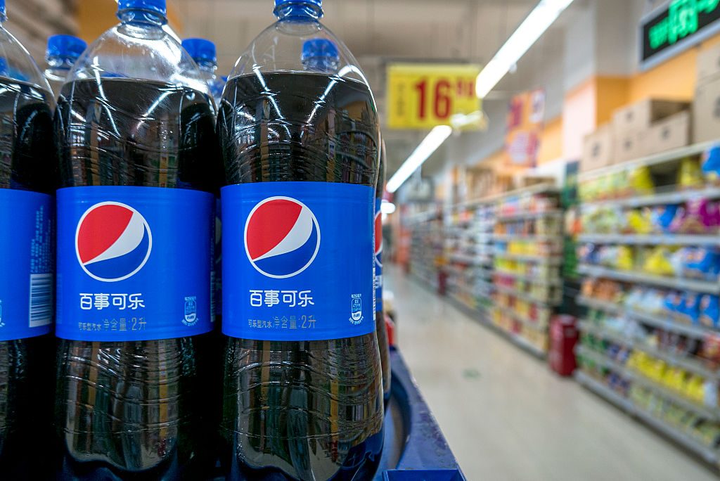 Pepsi products in a Chinese supermarket. Coke companies are