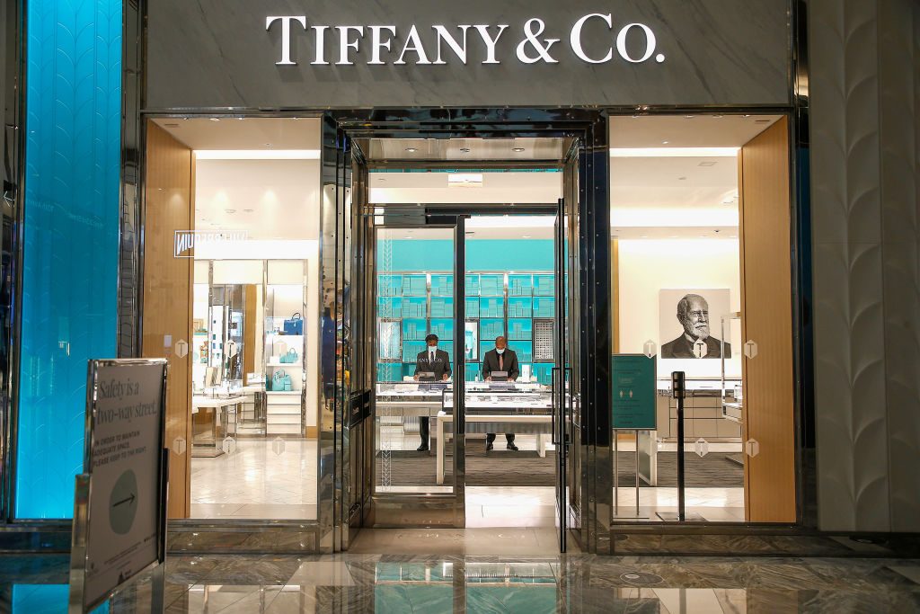 Tiffany & Co. logo and store seen in Hudson Yards