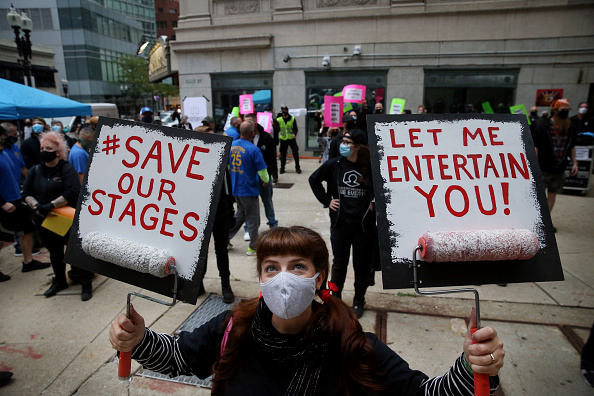 Live Events Workers Rally For Extended Unemployment Benefits As Venues Remain Shuttered